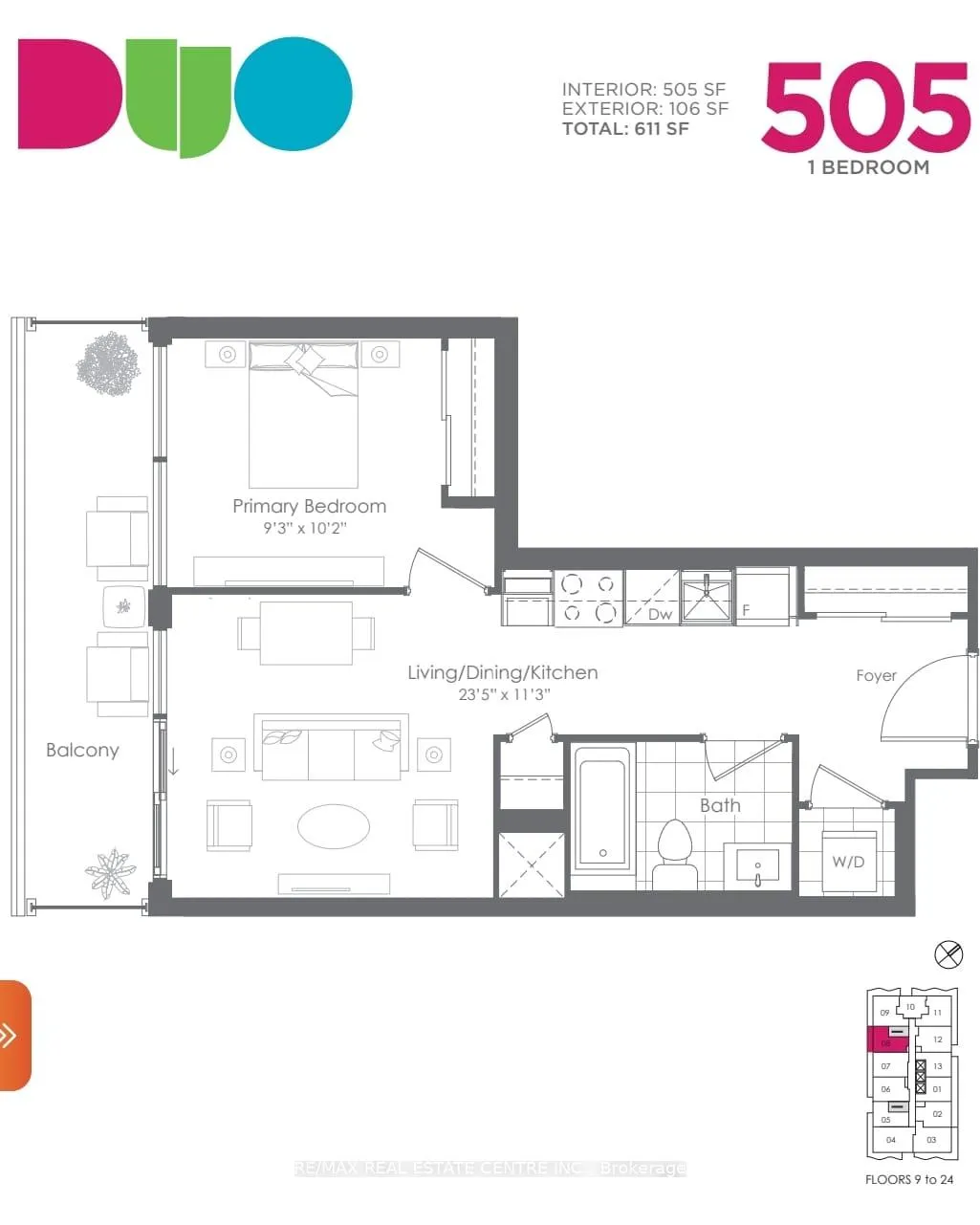 Front of Unit 2208, 260 Malta Avenue