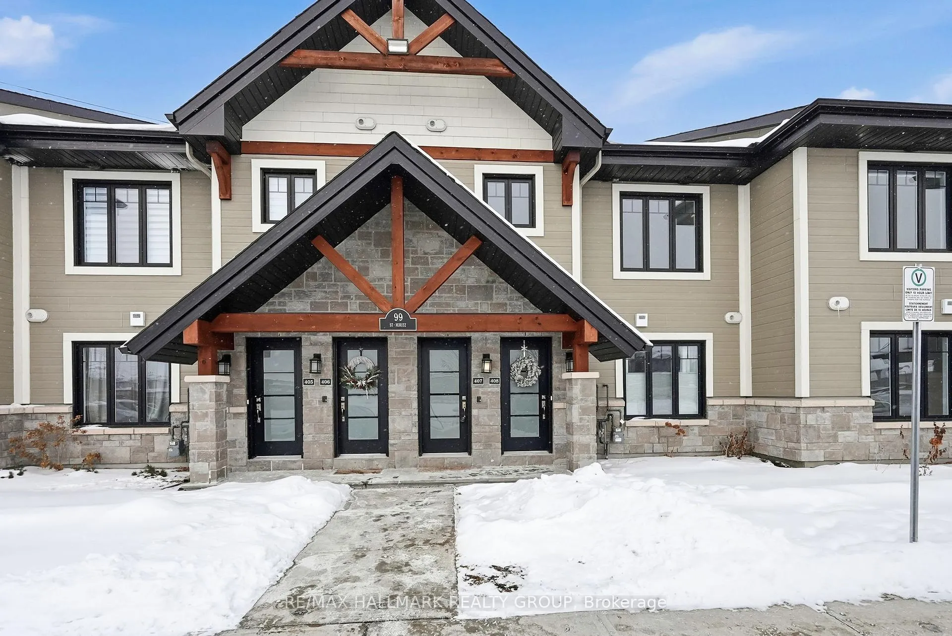 Front of Unit 408, 99 St Moritz Trail