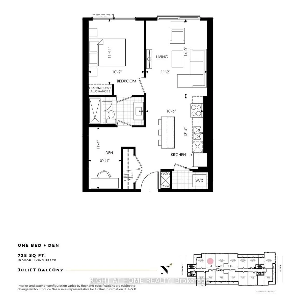 Photo 10 of Unit 1103, 181 King Street S, Kitchener — HOMEH