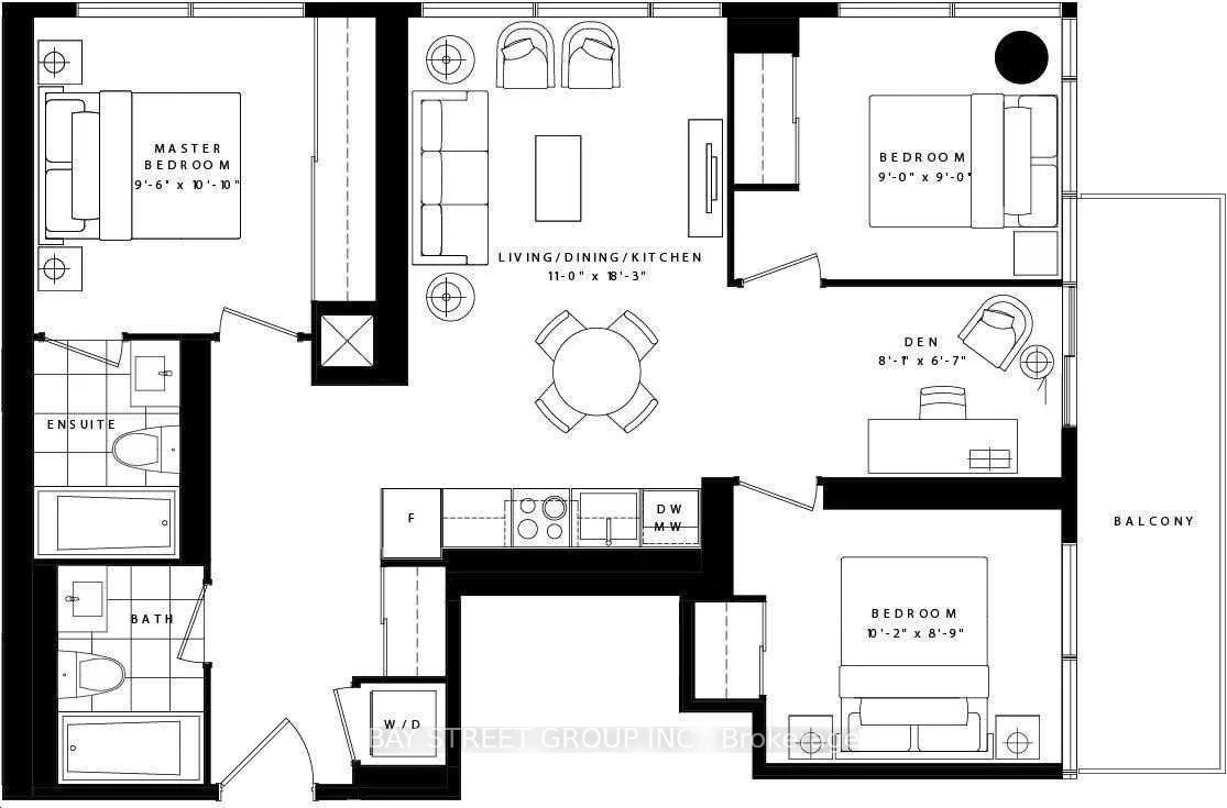 Front of Unit 1505, 501 Yonge Street