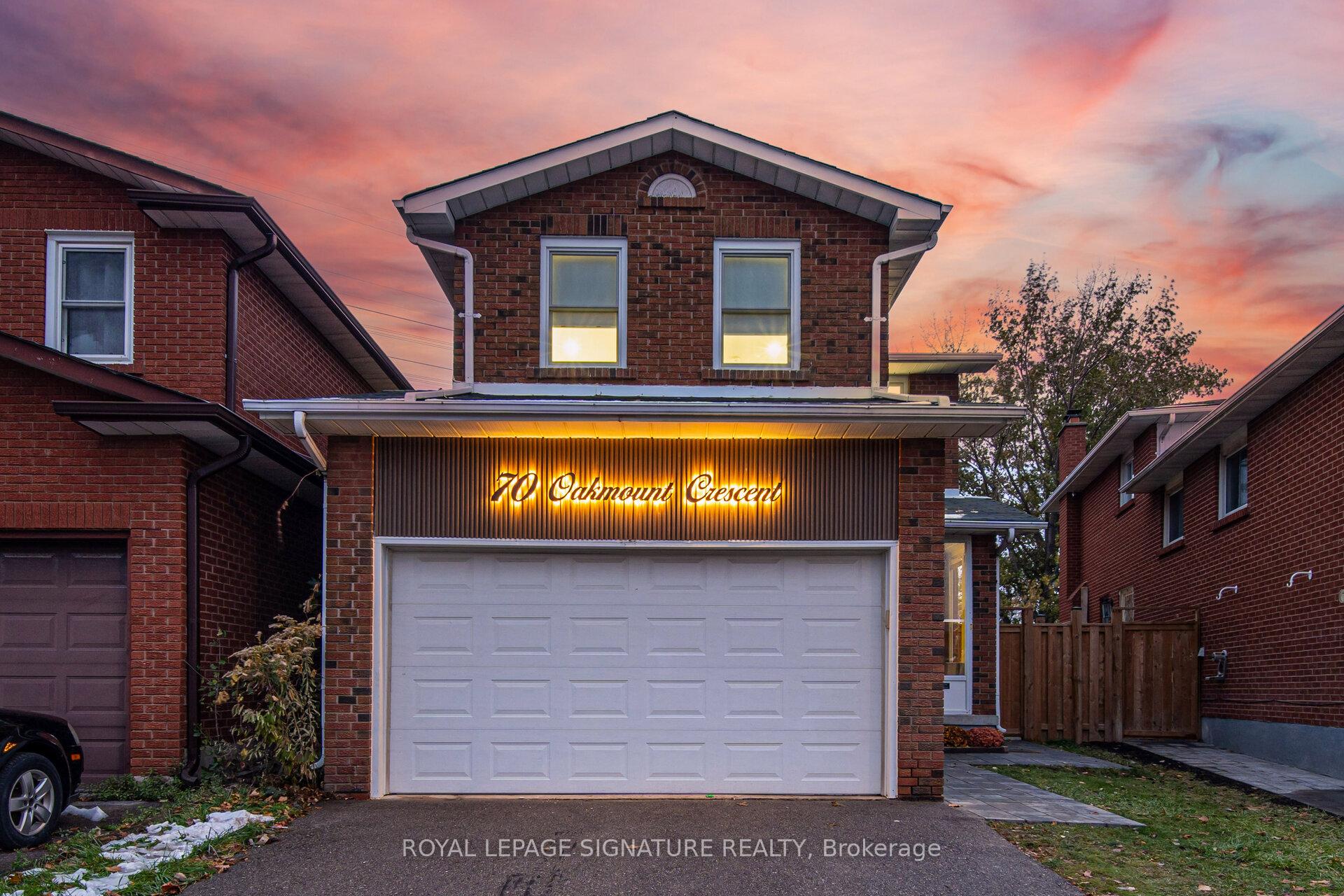 Front of 70 Oakmount Crescent