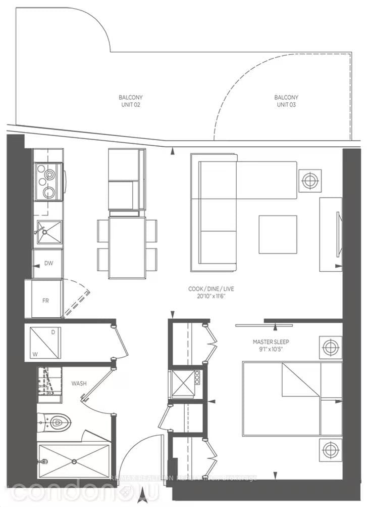 Photo 4 of Unit 2202, 1 Bloor St E, Toronto, Church-Yonge Corridor — HOMEH