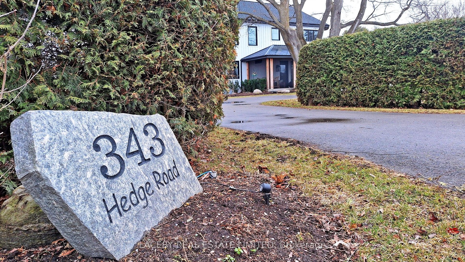 Front of 343 Hedge Road