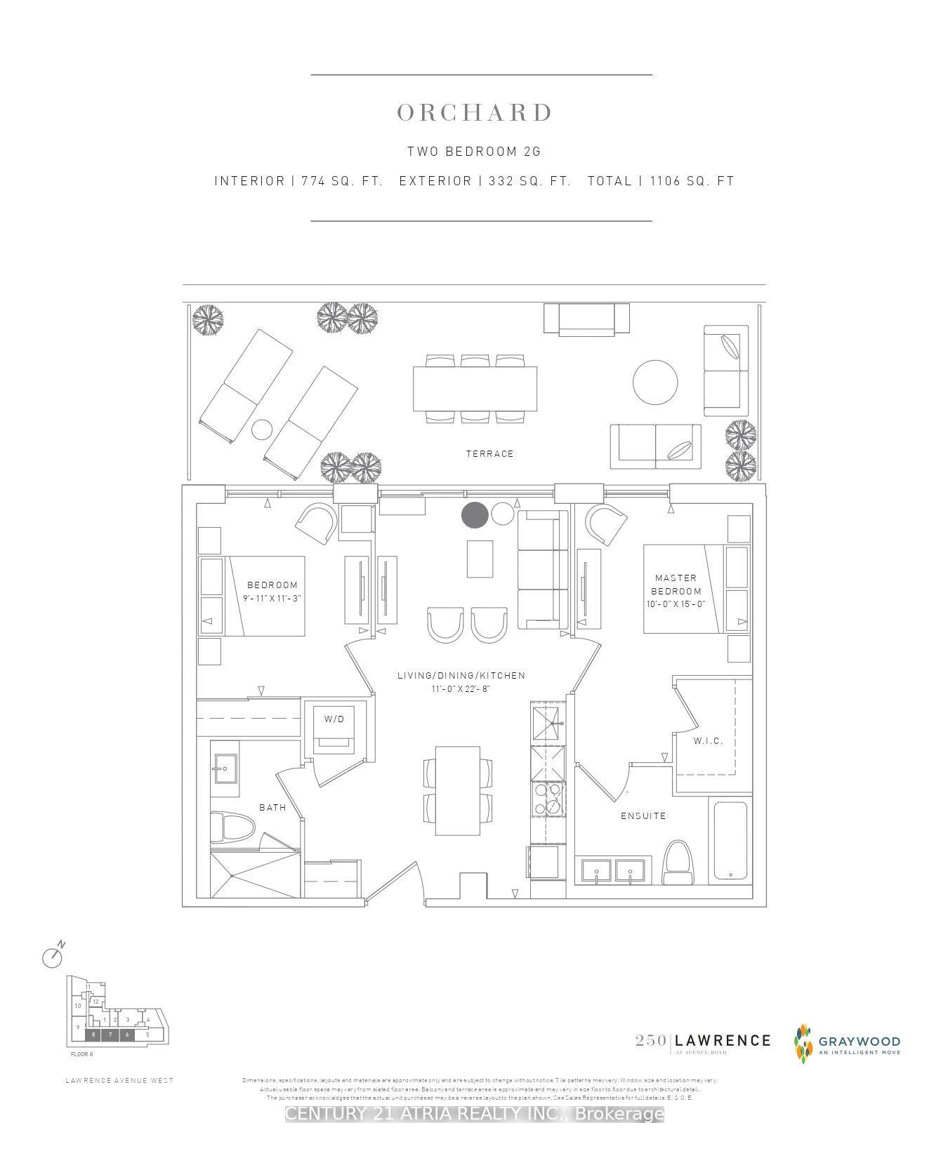 Front of Unit 808, 250 Lawrence Avenue W