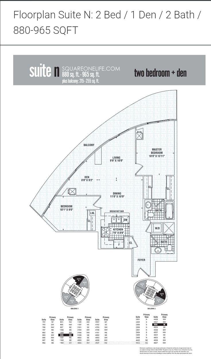 Photo 10 of Unit 2208, 50 Absolute Avenue, Mississauga, City Centre — HOMEH