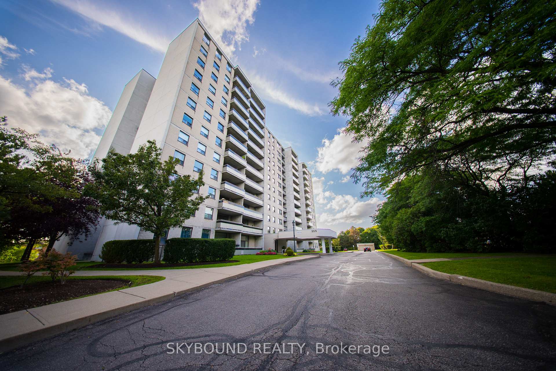 Front of Unit 1204, 355 Rathburn Road E