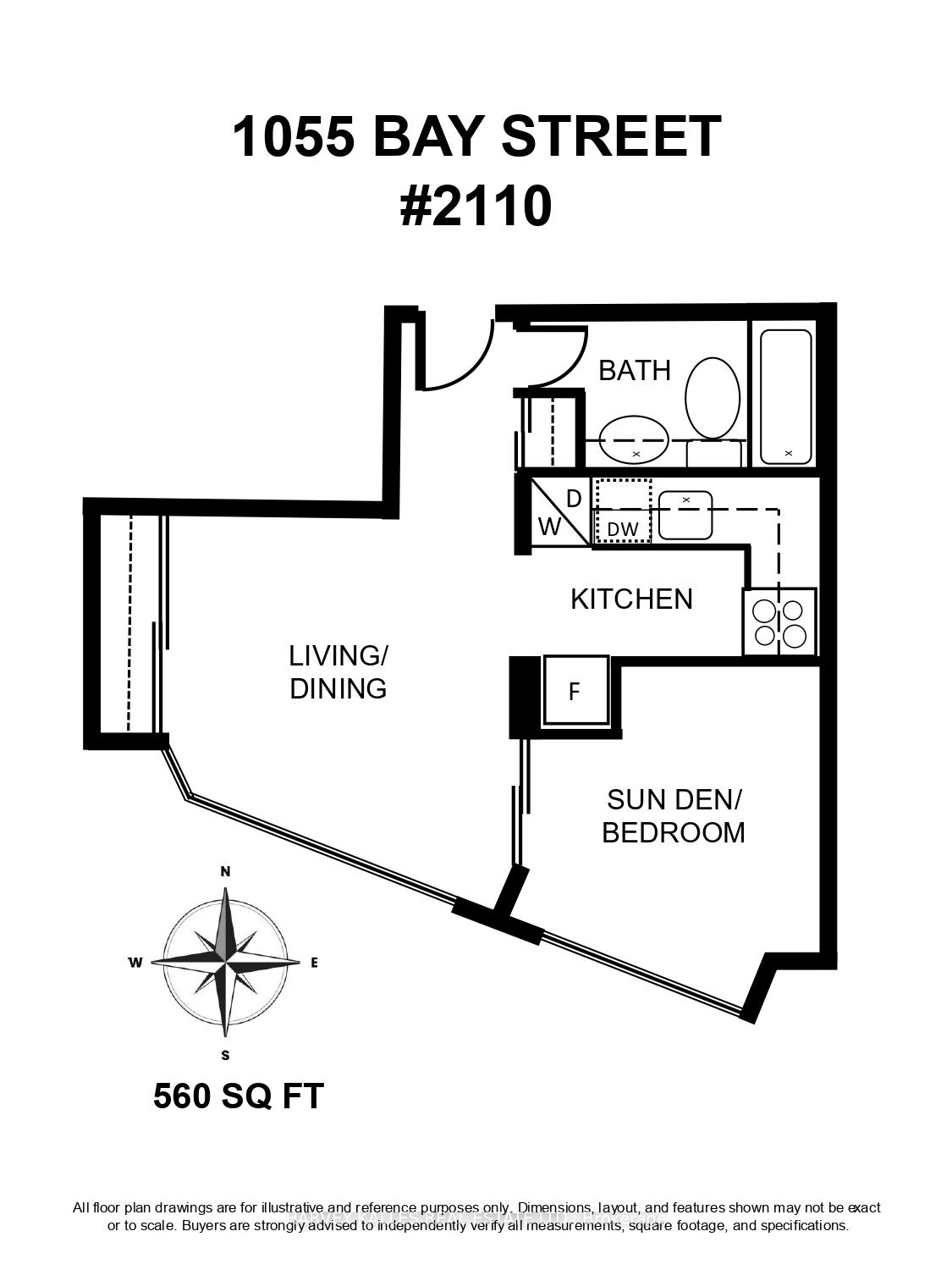 Photo 2 of Unit 2110, 1055 Bay Street, Toronto, Bay Street Corridor — HOMEH