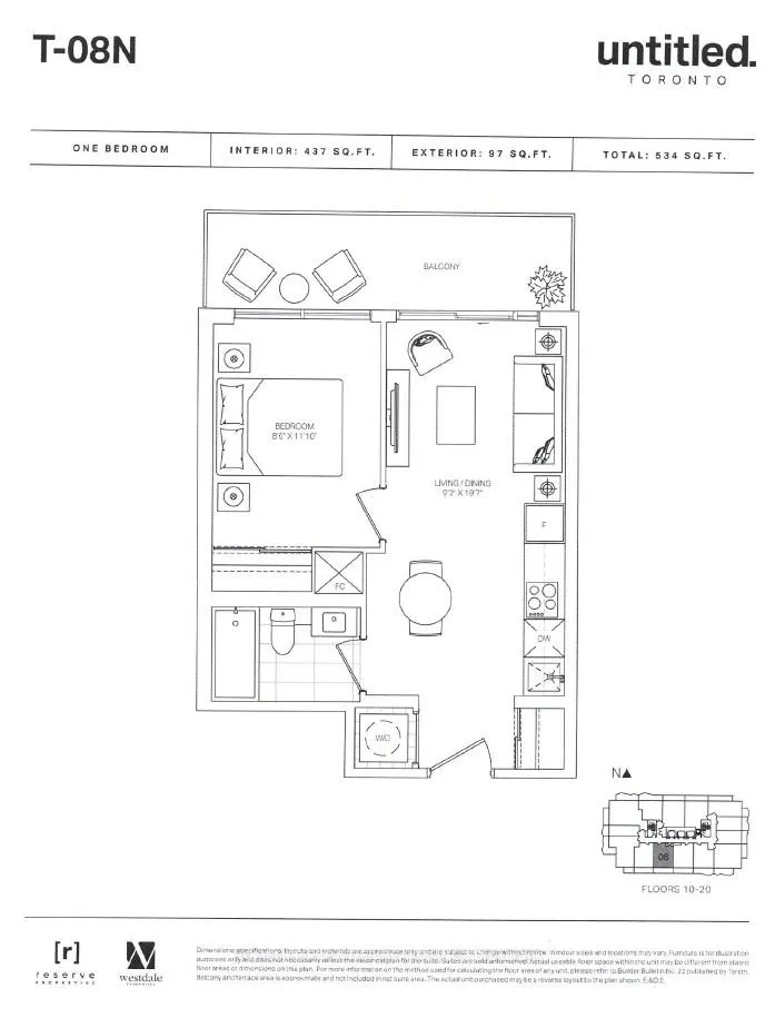 Photo 2 of Unit 1008N, 120 Broadway Avenue, Toronto, Mount Pleasant West — HOMEH