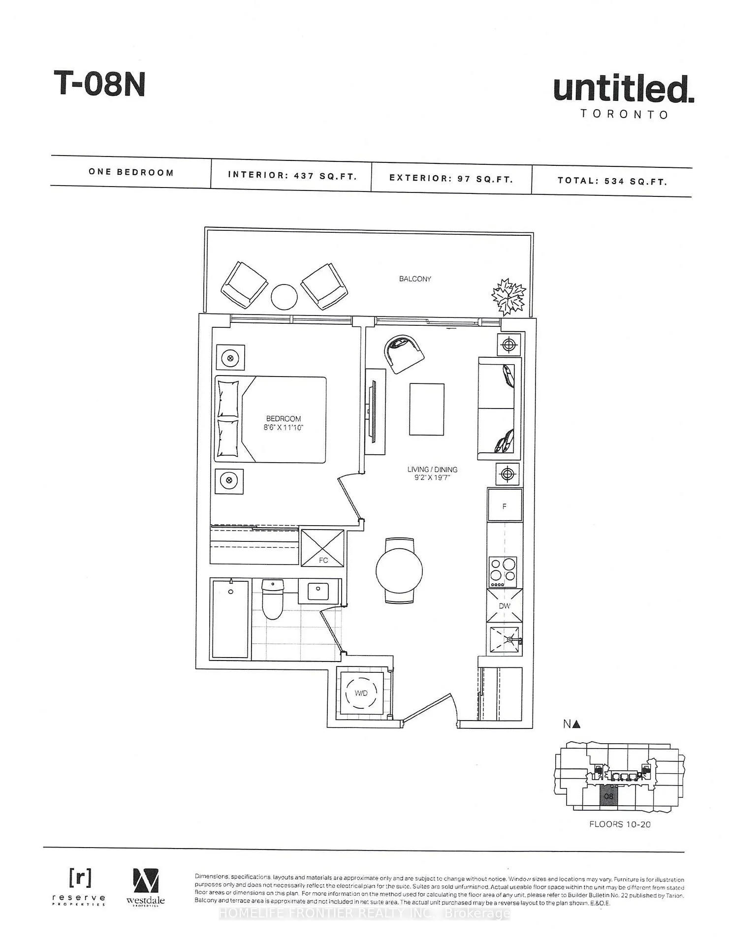 Photo 13 of Unit 1008N, 120 Broadway Avenue, Toronto, Mount Pleasant West — HOMEH