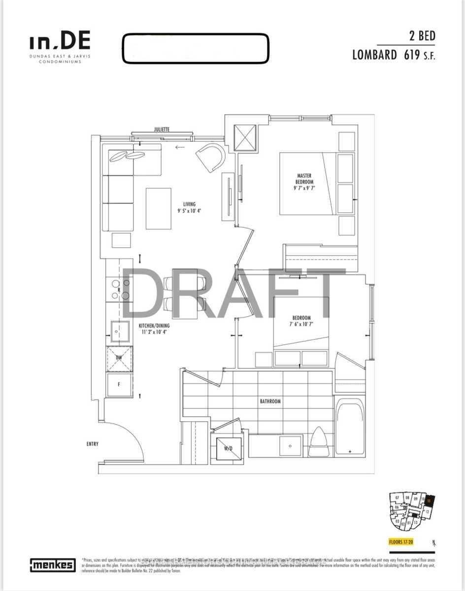 Front of Unit 1911, 219 Dundas Street E