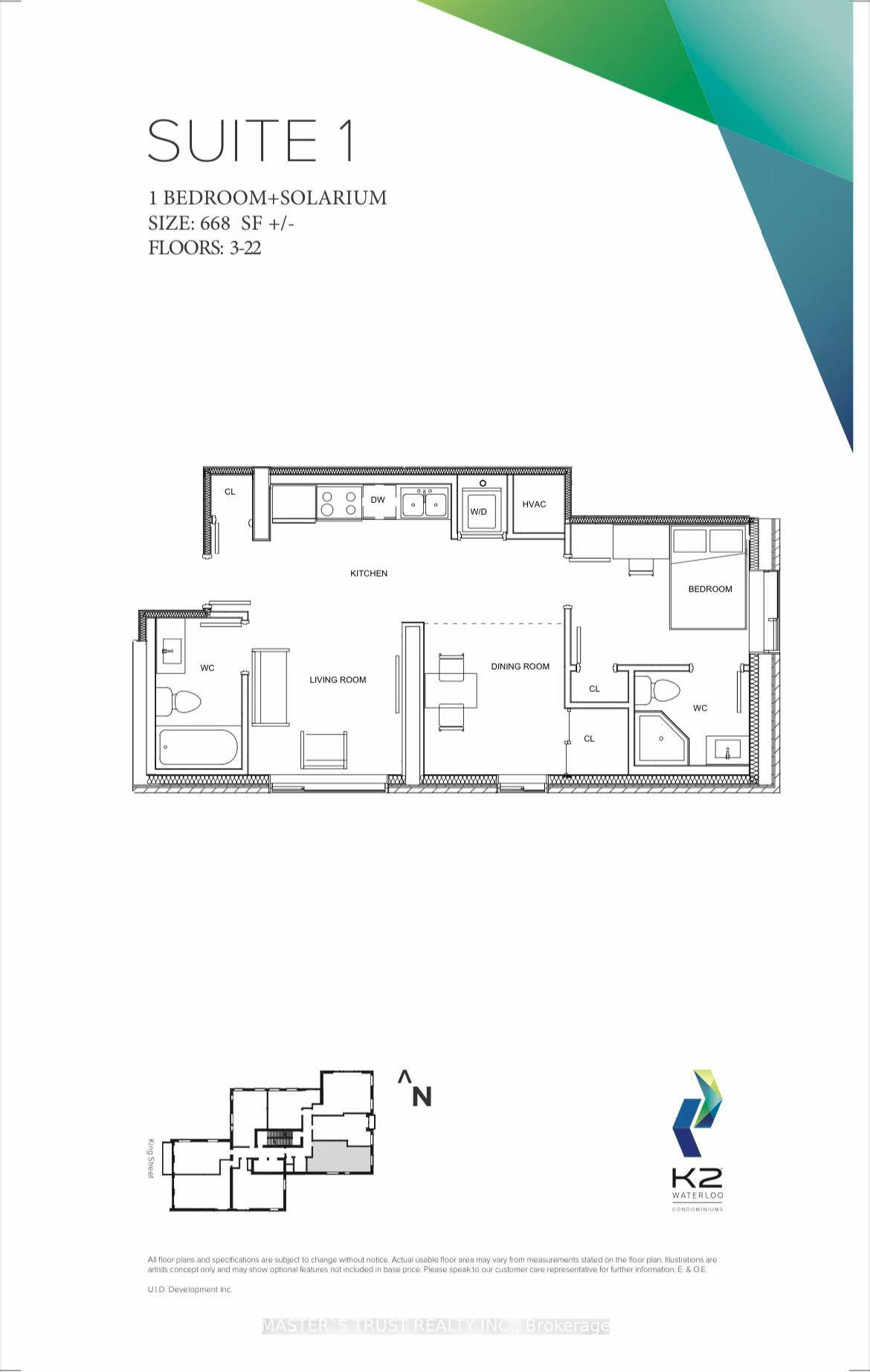 Front of Unit 1001, 158 King Street N