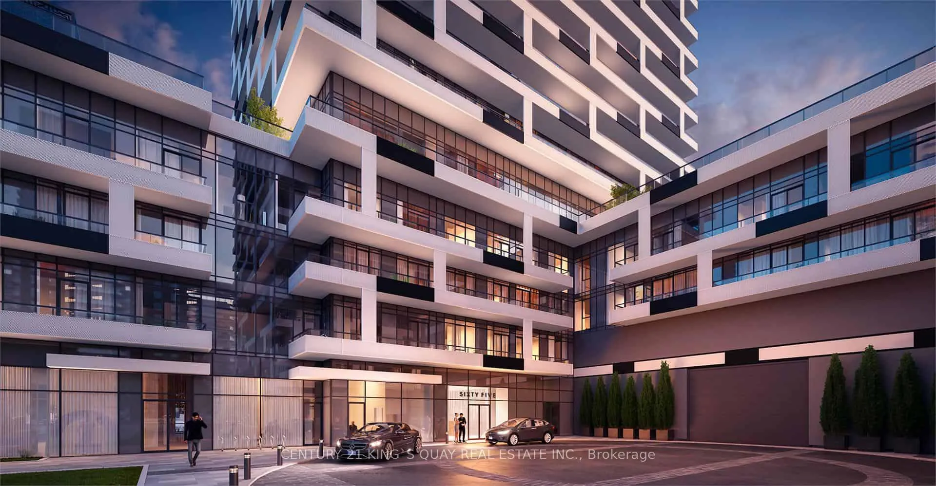 Front of Unit 1601, 65 Broadway Avenue