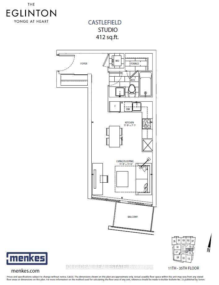 Photo 7 of Unit 2712, 125 Redpath Avenue, Toronto, Mount Pleasant West — HOMEH