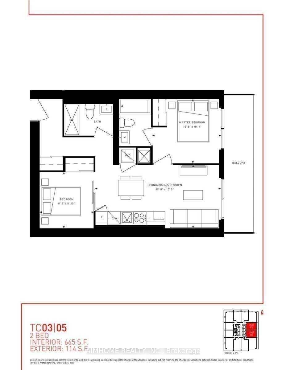 Front of Unit 1605, 950 Portage Parkway