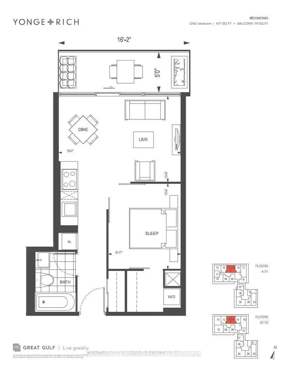 Front of Unit 1415, 25 Richmond Street E