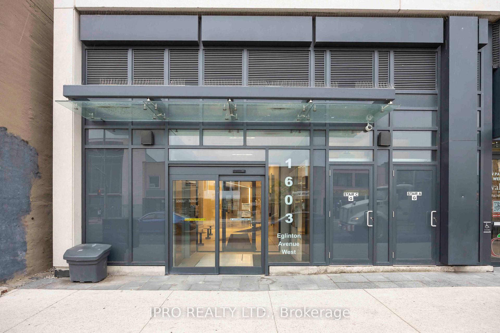 Front of Unit 816, 1603 Eglinton Avenue W
