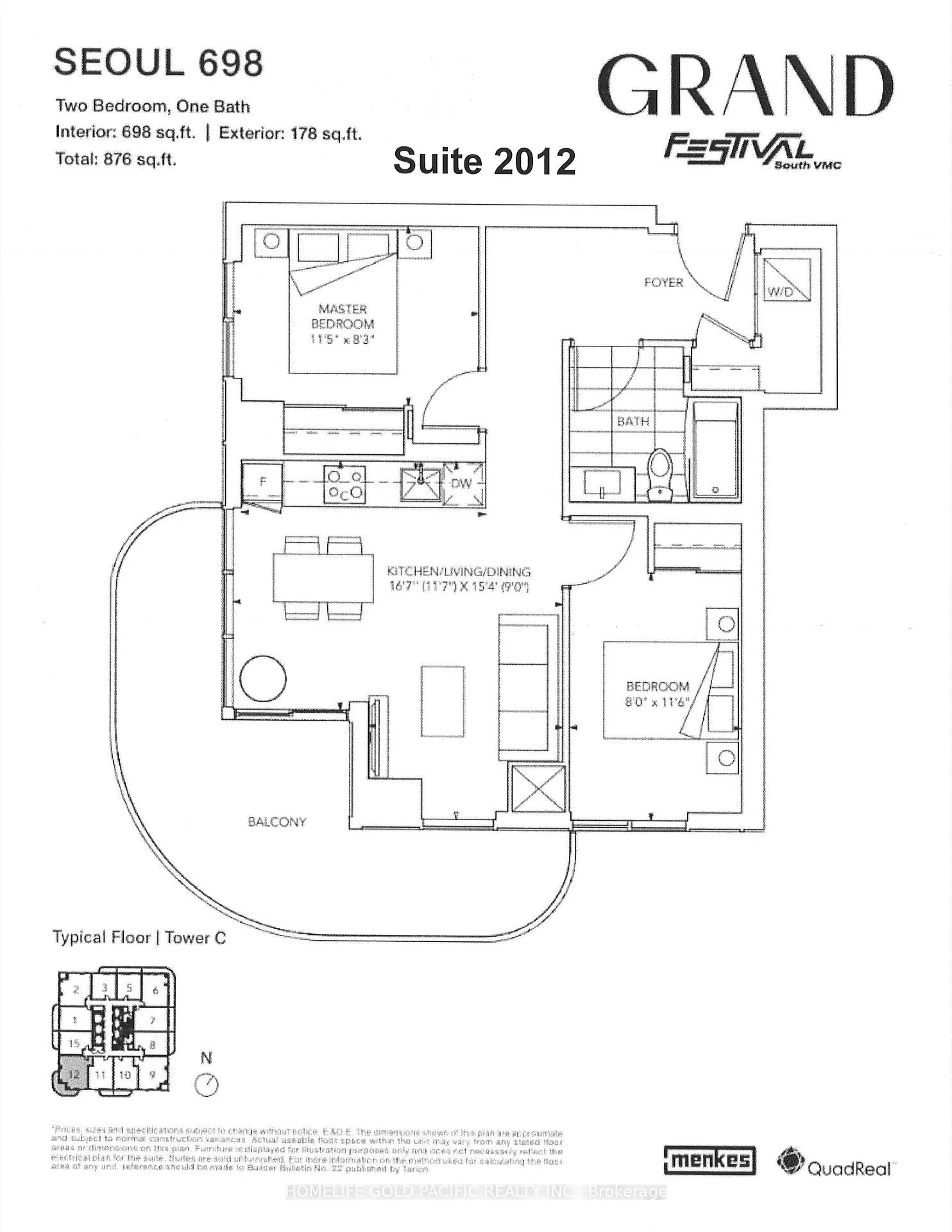 Photo 1 of Unit 2012, 8 Interchange Way, Vaughan, Vaughan Corporate Centre — HOMEH
